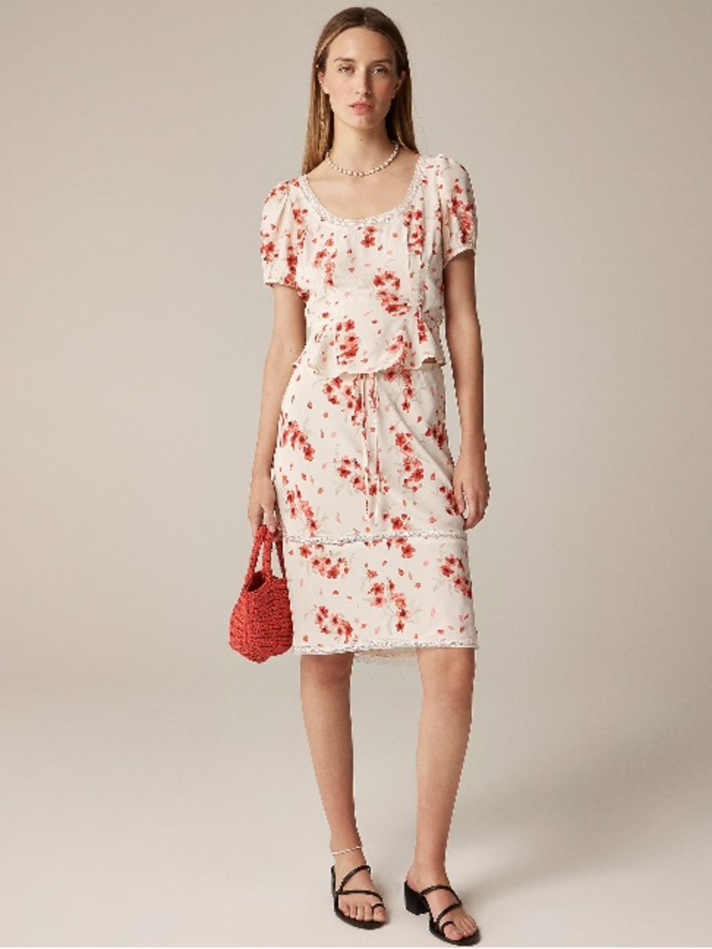 J.Crew Rouje X for J.Crew Poème skirt in vintage floral CN711